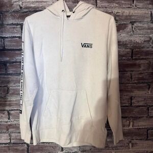 White Vans hoodie with spellout logo FLAWED size medium